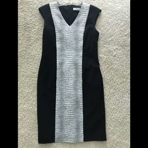 Calvin Klein reptile panel dress
